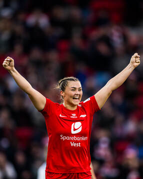 Anna Nerland Aahjem of Brann celebrates