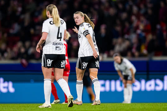 Elin Sørum of Rosenborg looks dejected