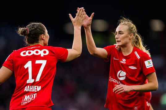 Anna Nerland Aahjem of Brann celebrates