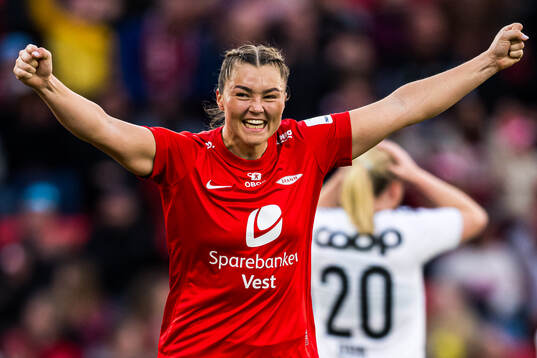Anna Nerland Aahjem of Brann celebrates