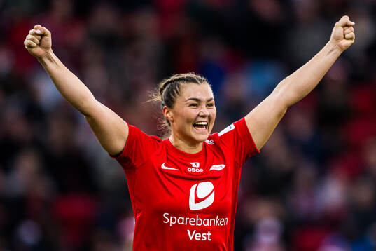 Anna Nerland Aahjem of Brann celebrates