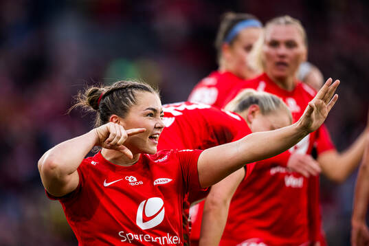 Anna Nerland Aahjem of Brann celebrates