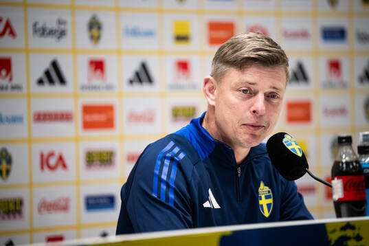 Head coach Jon Dahl Tomasson of the Swedish men's national