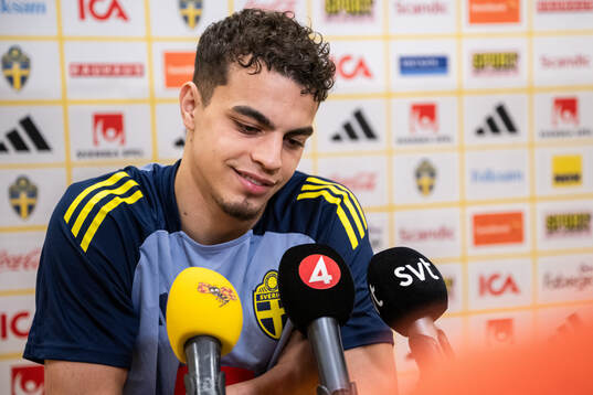Yasin Ayari of the Swedish men's national football team