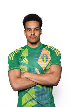 Goalkeeper Oliver Dovin of the Swedish men’s national