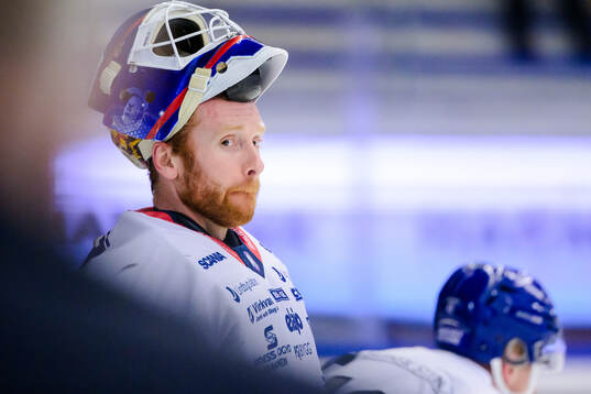 Oskarshamns målvakt Evan Cowley