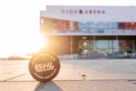 Matchpuck med SHL logo