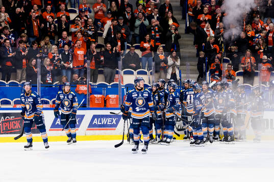 Växjös spelare jublar