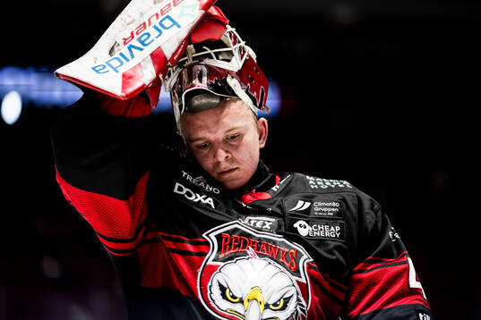 Malmö Redhawks målvakt Oskar Blomgren