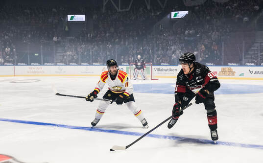 Brynäs Jordan Schroeder och Malmö Redhawks Axel Sundberg