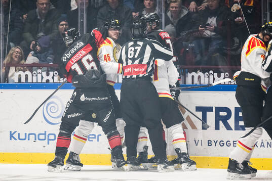 Malmö Redhawks Matias Lassen och Brynäs Charles-Édouard