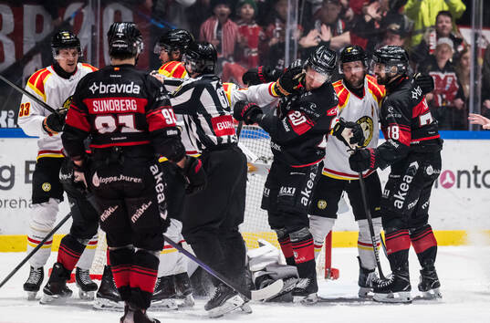 Malmö Redhawks Thomas Berg Paulsen och Brynäs Johan