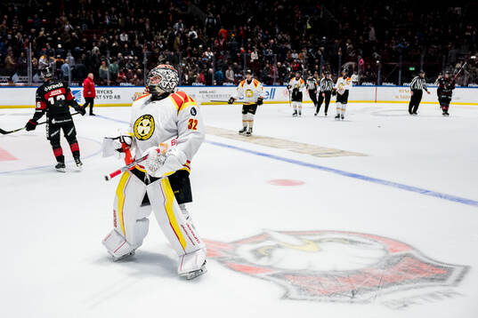 Brynäs målvakt Ludvig Persson deppar