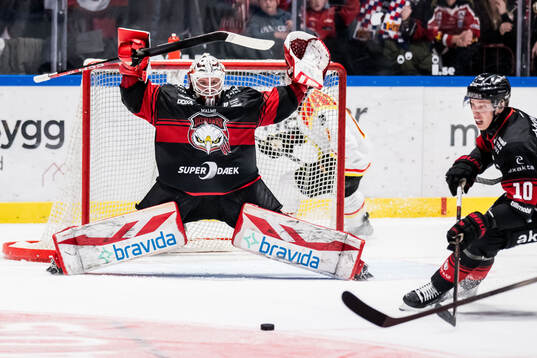 Malmö Redhawks målvakt Oskar Blomgren