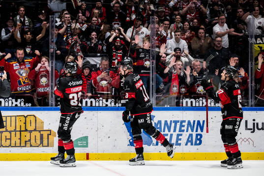 Malmö Redhawks Lassi Thomson, William von Barnekow och