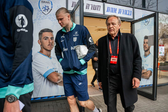 Erling Braut Haaland and Geir Ellefsen, head of security of