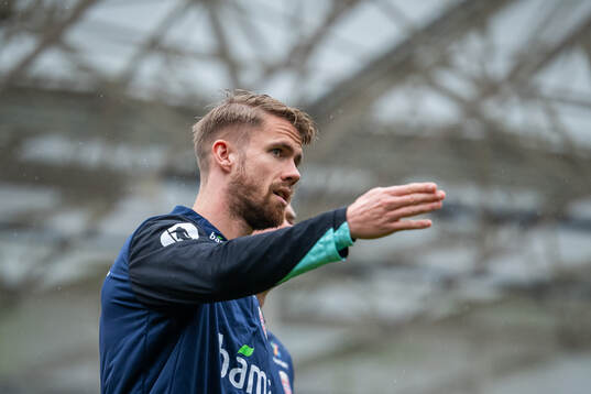 Kristoffer Ajer of the Norwegian national football team