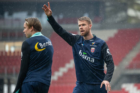 Kristoffer Ajer of the Norwegian national football team