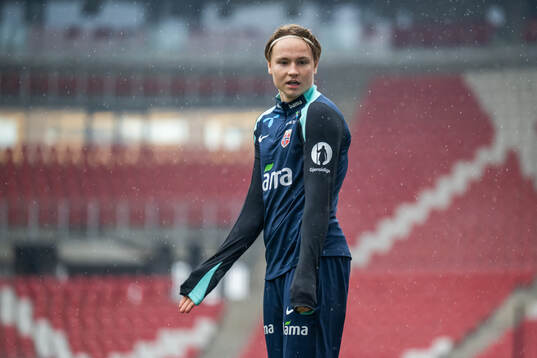 Andreas Schjelderup of the Norwegian national football team