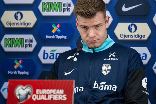 Alexander Sørloth of the Norwegian national football team
