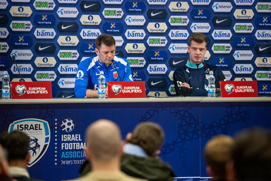 Press officer Morten Morisbak Skjønsberg and Alexander