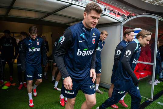 Alexander Sørloth of the Norwegian national football team