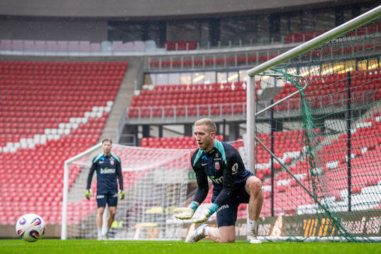 Goalkeeper Egil Selvik of the Norwegian national football
