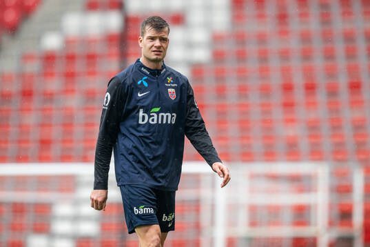 Alexander Sørloth of the Norwegian national football team