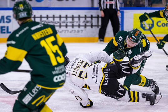 Björklövens Matthew Cairns och AIKs Albert Sjöberg