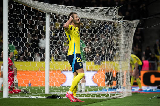 Benjamin Nygren of Sweden celebrates