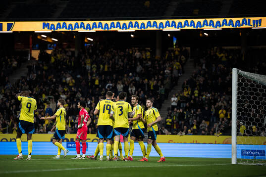 Benjamin Nygren of Sweden celebrating the 2-0 goal