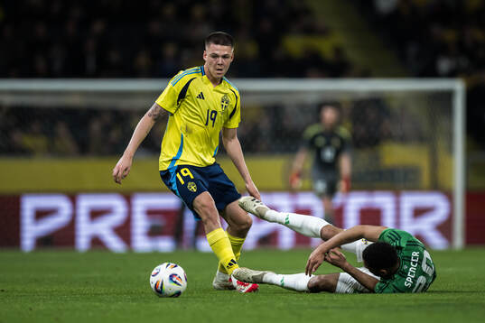 Emil Holm of Sweden and Brodie Spencer of Northern Ireland