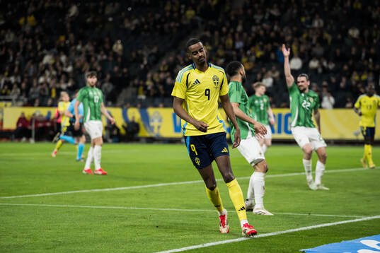 Alexander Isak of Sweden looks dejected