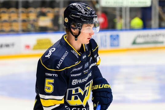 HV71s Victor Sjöholm  match sex i kvalet till SHL mellan