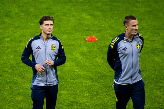 Besfort Zeneli and Gustaf Lagerbielke of Sweden