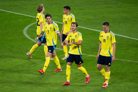 Benjamin Nygren of Sweden celebrates