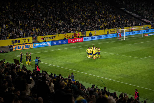 Ken Sema of Sweden celebrating his 3-0 goal with team mates