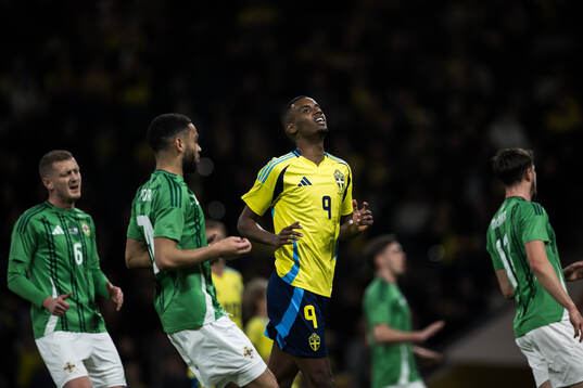Alexander Isak of Sweden looks dejected