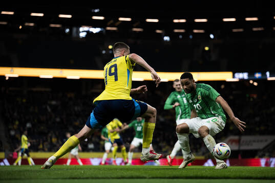 Emil Holm of Sweden and Brodie Spencer of Northern Ireland