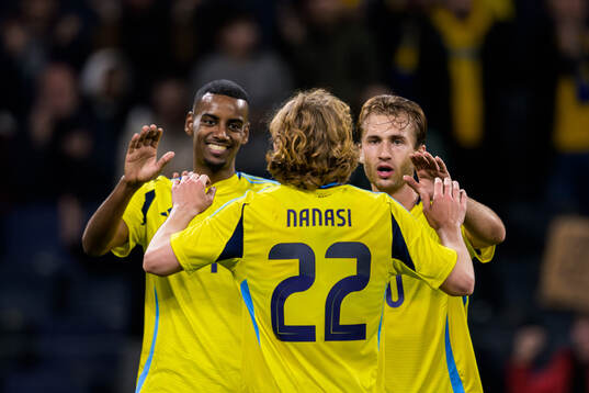 Alexander Isak, Sebastian Nanasi and Benjamin Nygren of