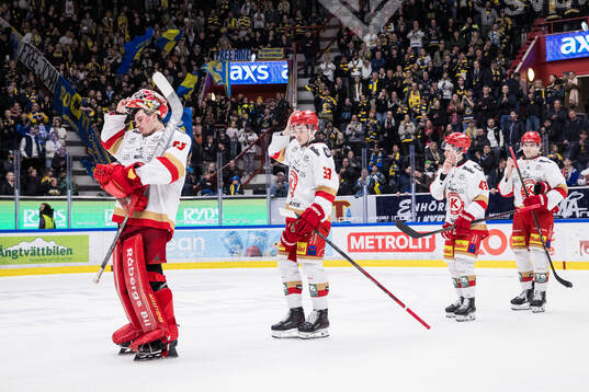 Kalmars målvakt Jacob Crespin, Arvid Hurtig och William