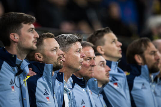 Head coach Jon Dahl Tomasson of Sweden