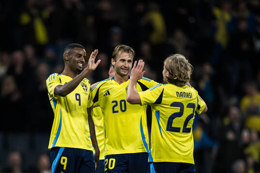 Alexander Isak, Benjamin Nygren and Sebastian Nanasi of