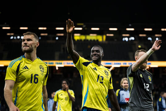 Ken Sema of Sweden celebrates
