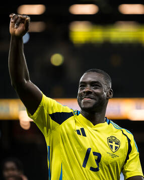 Ken Sema of Sweden celebrates