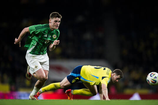 Shea Charles of Northern Ireland and Gabriel Gudmundsson of