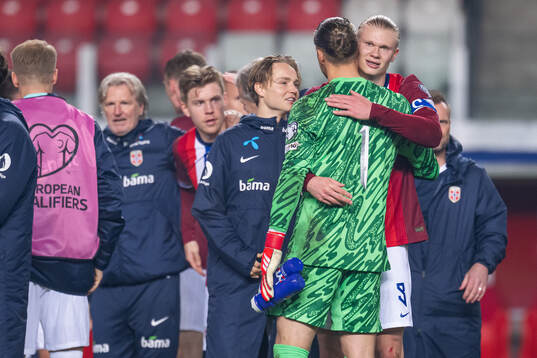 Goalkeeper Ørjan Håskjold Nyland and Erling Braut Haaland