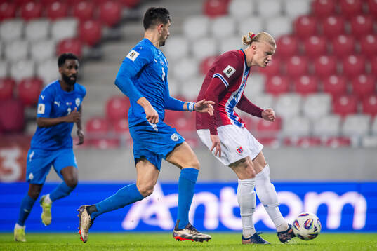 Erling Braut Haaland of Norway scores the 1-4 goal