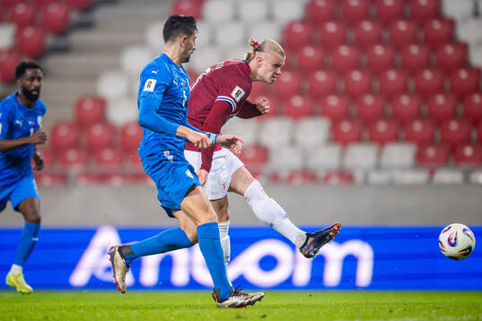 Erling Braut Haaland of Norway scores the 1-4 goal
