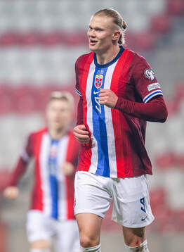 Erling Braut Haaland of Norway celebrates